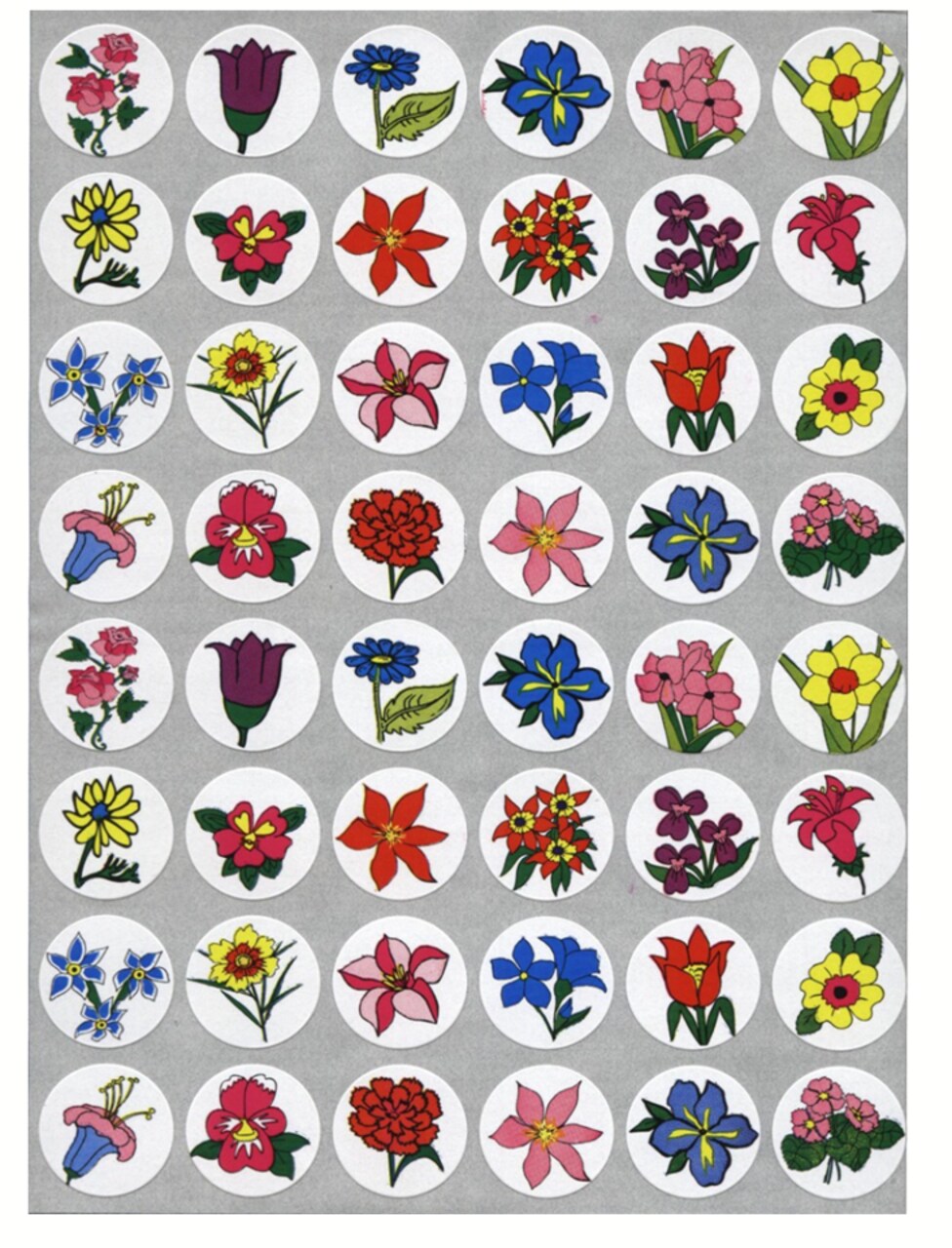 Round Circle Dot Flower Stickers – 10 Sheets, 480 Pack (17mm / 0.66") Colorful Floral Stickers for Classroom Rewards, Scrapbooking & Crafts